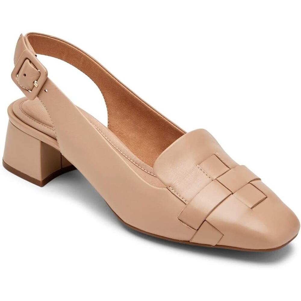 Rockport Women's Total Motion Esma Woven Pumps, Neutral Beige Size 7.5M